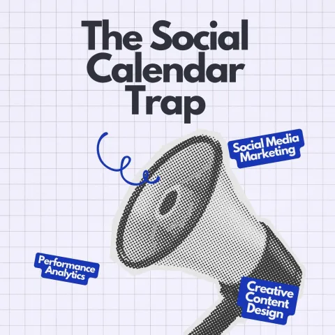 headline image with the words the social calendar trap