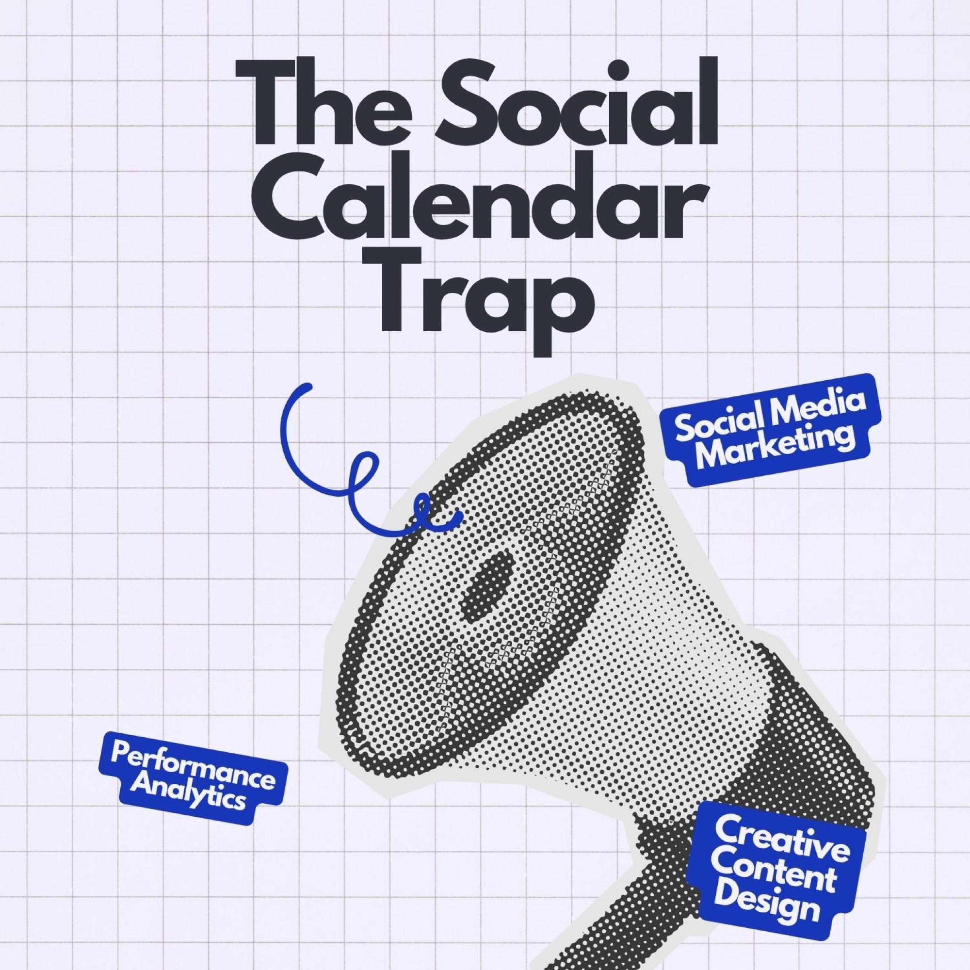 headline image with the words the social calendar trap